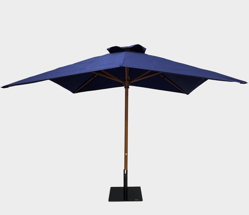 10' Square Timber Umbrella with Valances