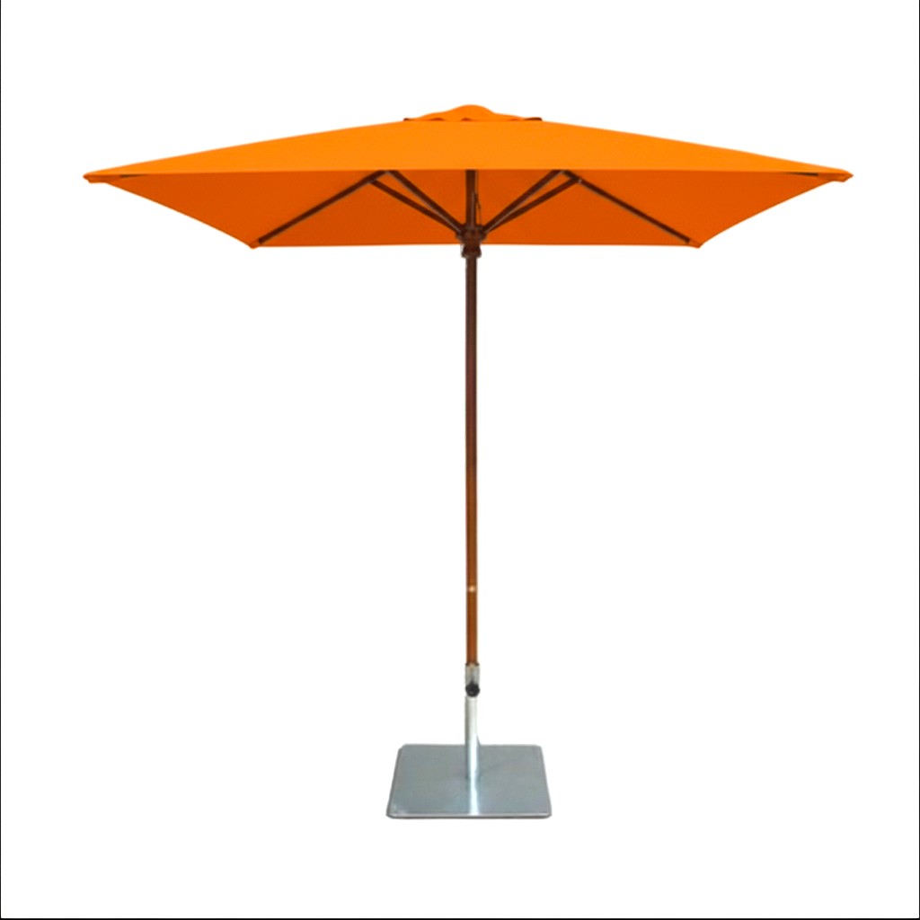 7' Square Timber Umbrella