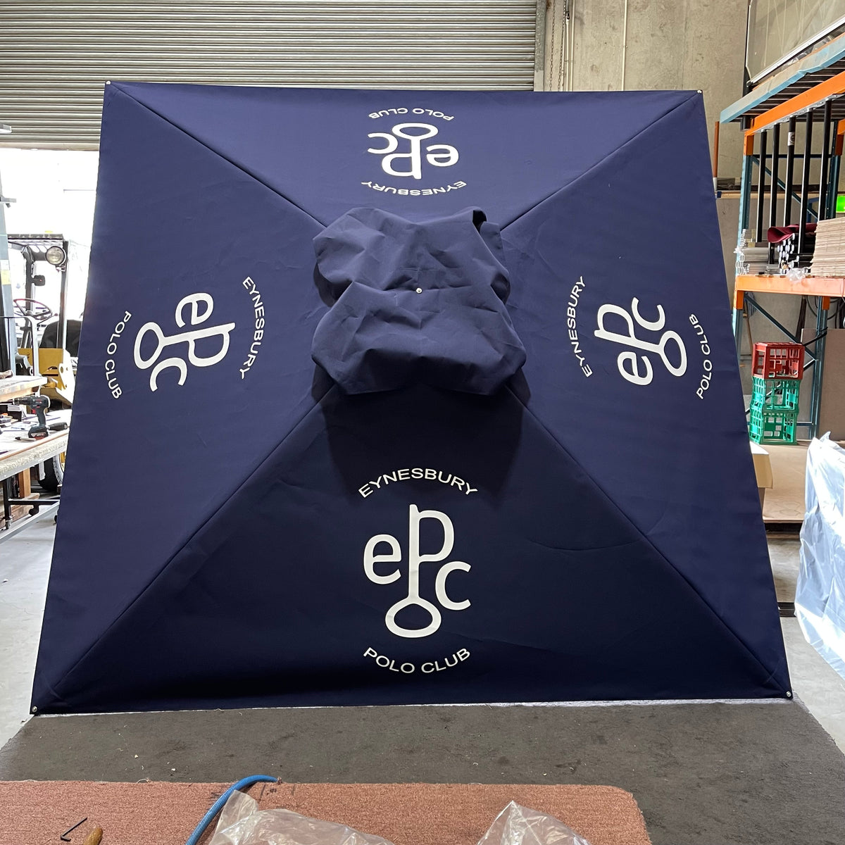 3m Captain Navy Aluminium Umbrella – Eynesbury Polo Club