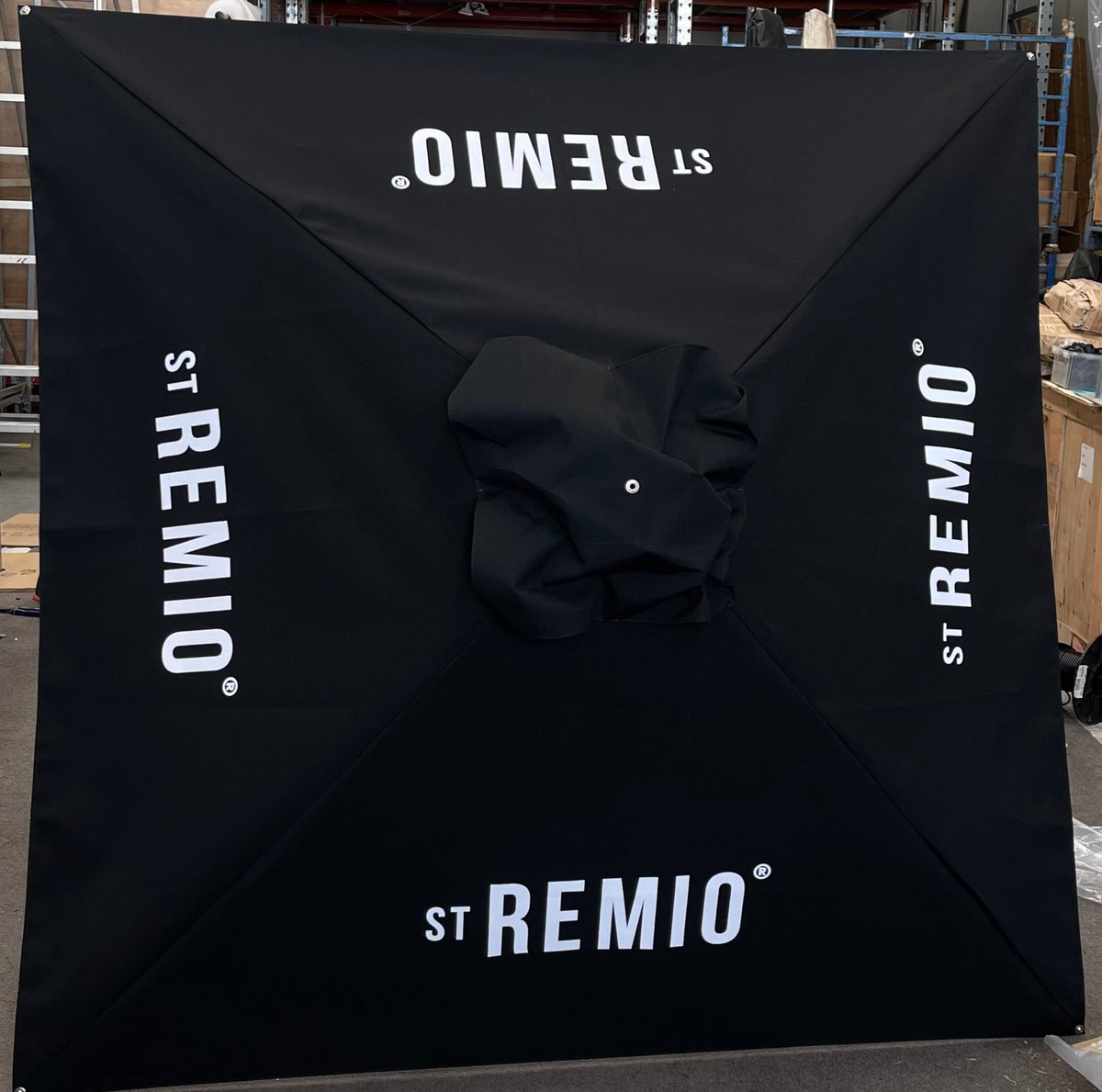 2m Black Aluminium Umbrella – St Remio