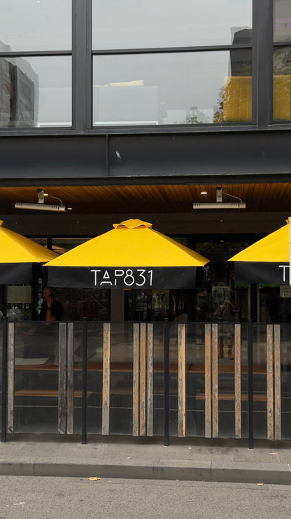 2m Square Aluminium Umbrella with Valances