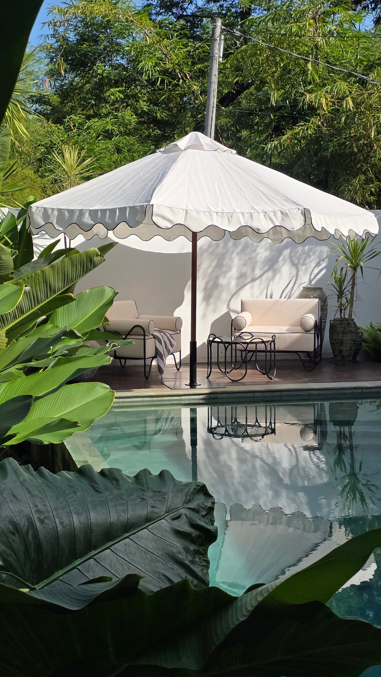 13' Octagonal Timber Umbrella with Valances