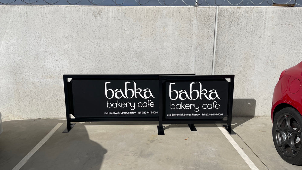 Café Barriers branding example