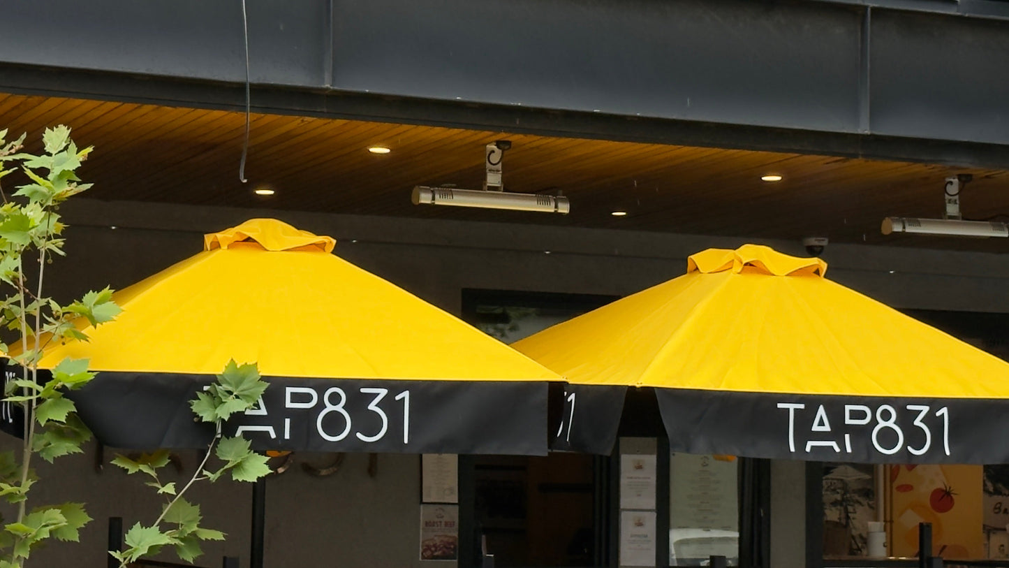 2m Square Aluminium Umbrella with Valances