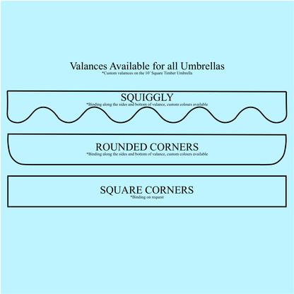 10' Hexagonal Timber Umbrella with Valances