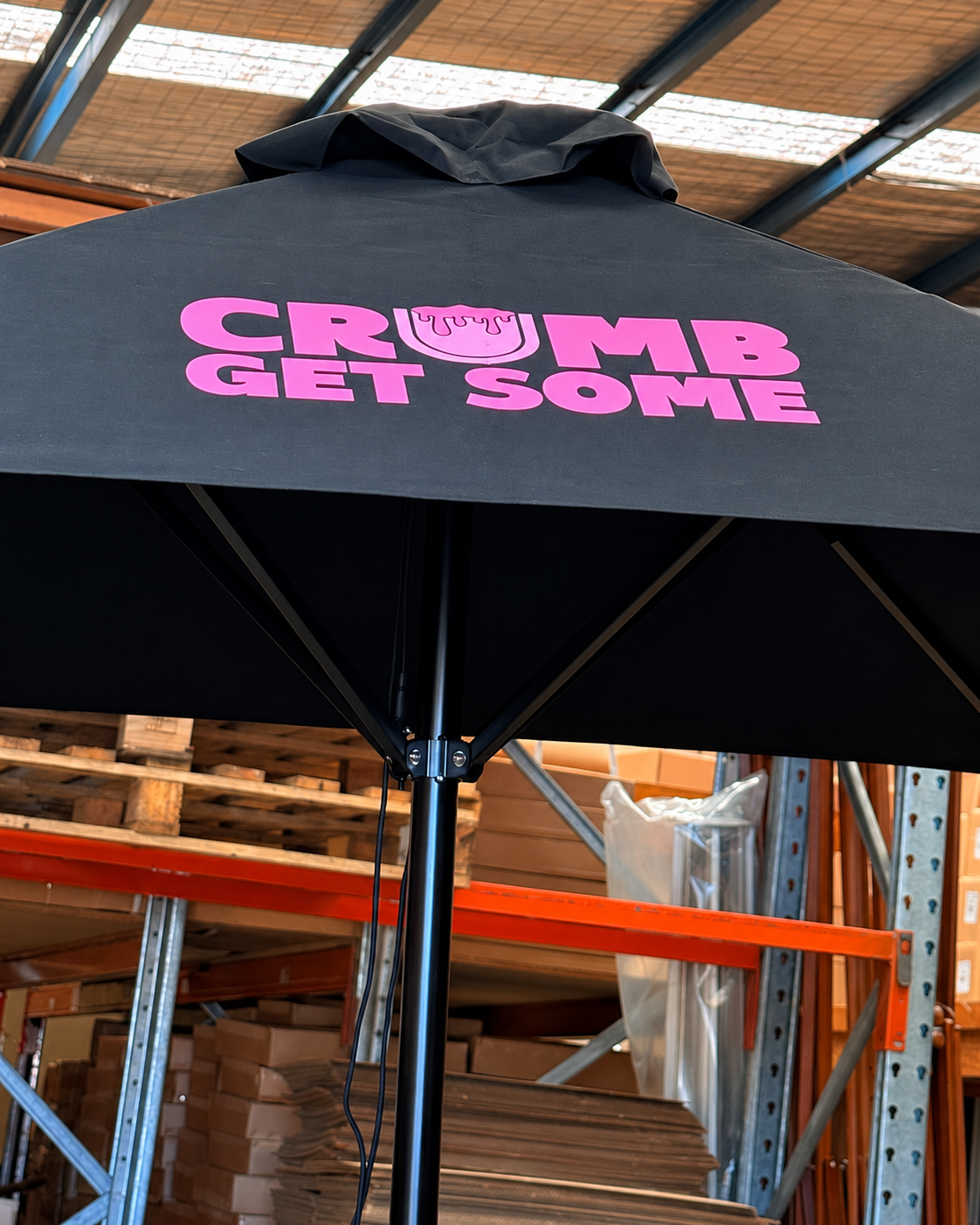 CRUMB · Pink on black